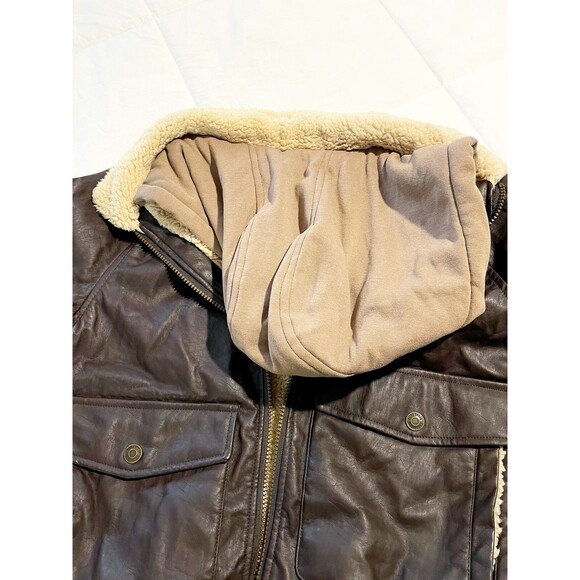Swiss Cross Boys Water Resistant Coat with Faux Fur Trim Size 10/12 Color Brown - Picture 7 of 7